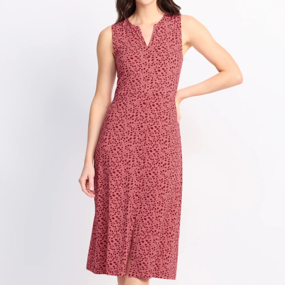 Market & Spruce Rose Patterned Midi Dress